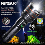 lampe torche noire orange rayées rechargeable led intense zoom tactique