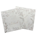 serviettes jetables festives eid mubarak motifs fleurs textes doré blanc İslam
