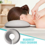 oreiller mousse mémoire forme rond coussin tête face support gris moderne