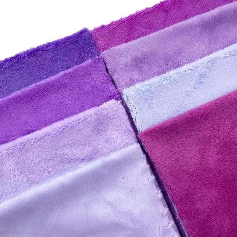 tissu velours doux violet rose blanc moderne confortable peluche respirant bricolage artisanat décoration