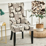 housse chaise velours extensible imprimé floral fauteuil salle manger moderne décoration