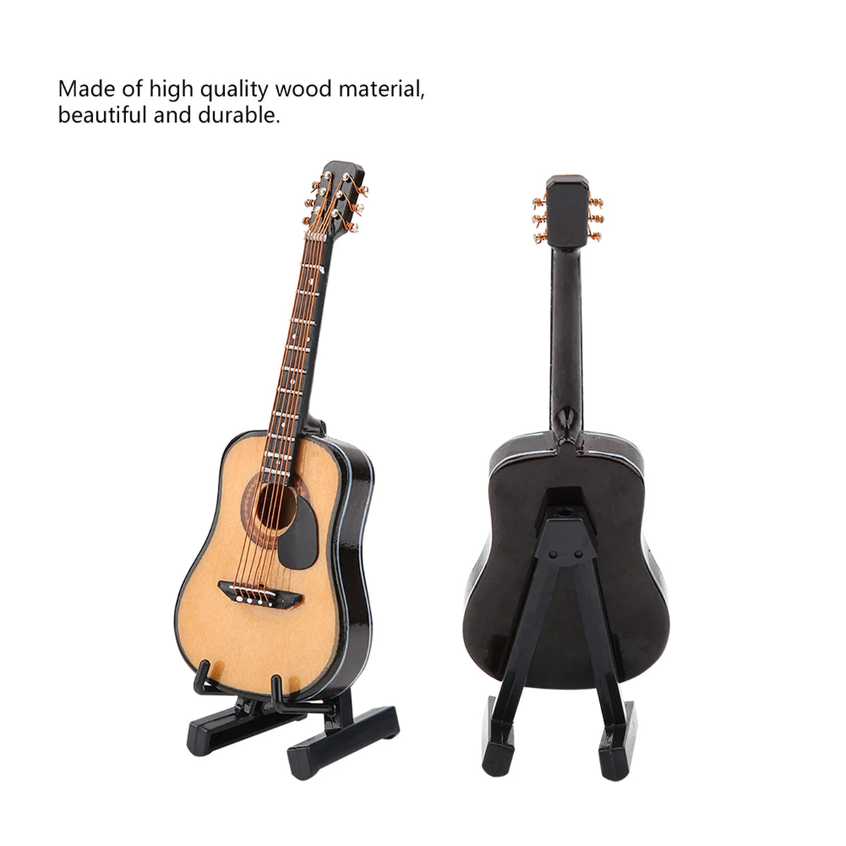 présentoir bois guitare miniature classique clips support etui pince decoration intérieure ornements artisanat