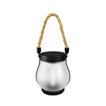 lanterne solaire rechargeable flamme 3d moderne noire orange camping patio décoration