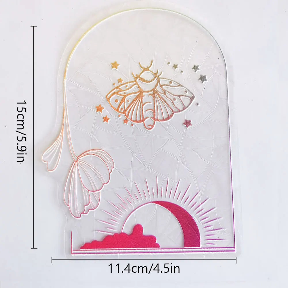autocollant mural transparent décoratif fleurs papillon soleil texte motivation fenêtre mur intérieur maison