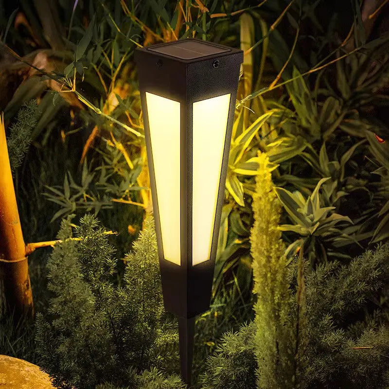 lampe solaire extérieure moderne noire ip65 led 3000k tringle aluminium