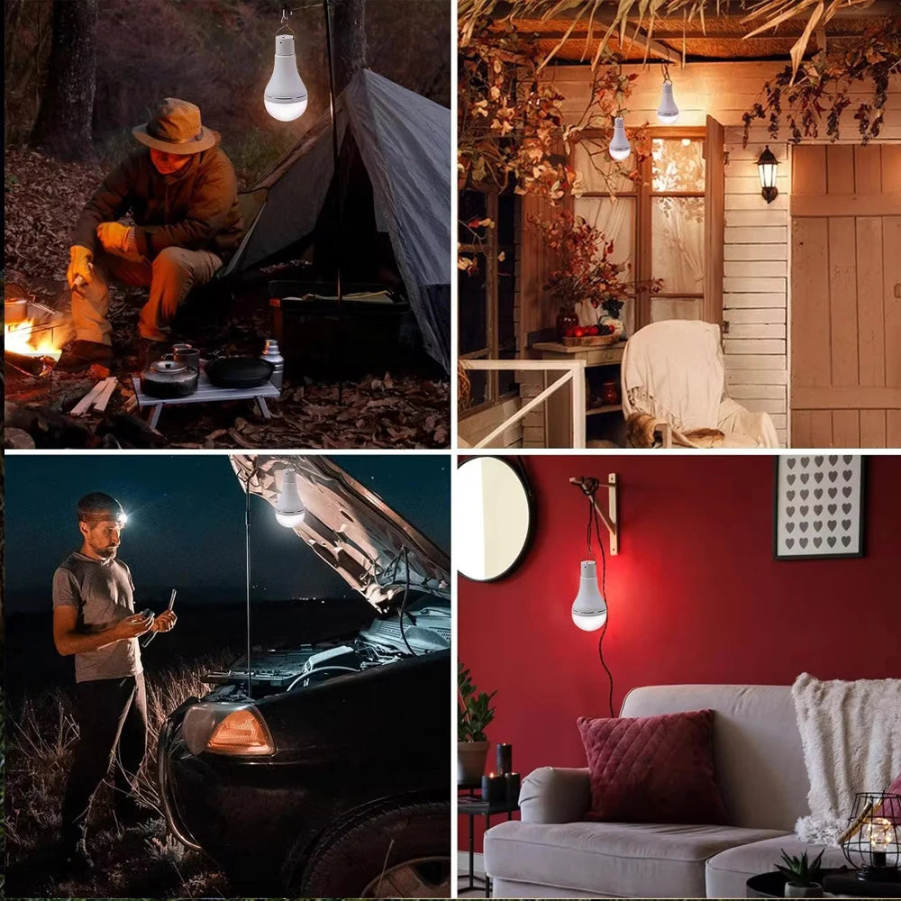 lampe solaire rechargeable urgence 12w 9w 7w led moderne autonome crochets panneau solaire