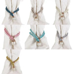bracelets rideau moderne métal doré blanc rose bleu gris tissé fixations boules