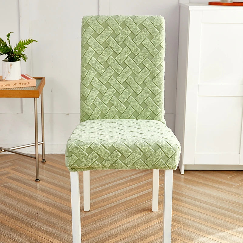 housse chaise moderne tissu géométrique gris élasthanne polyester mariage banquet