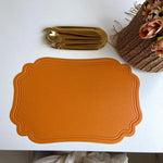 serviettes table classiques motif géométrique noir blanc élégant couleur noir marron orange bleu tissu
