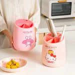 pot ustensiles hello kitty rose dessin animé moderne couteaux cuillères assiette rangement cuisine plastique
