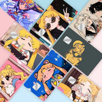 étiquettes carte bancaire stickers dessins animés personnages mignons adhésifs réutilisables waterproof classiques cartes credit