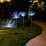éclairage solaire extérieur 200 LED multicolore moderne étoile lumineuse piquet métallique jardin festif