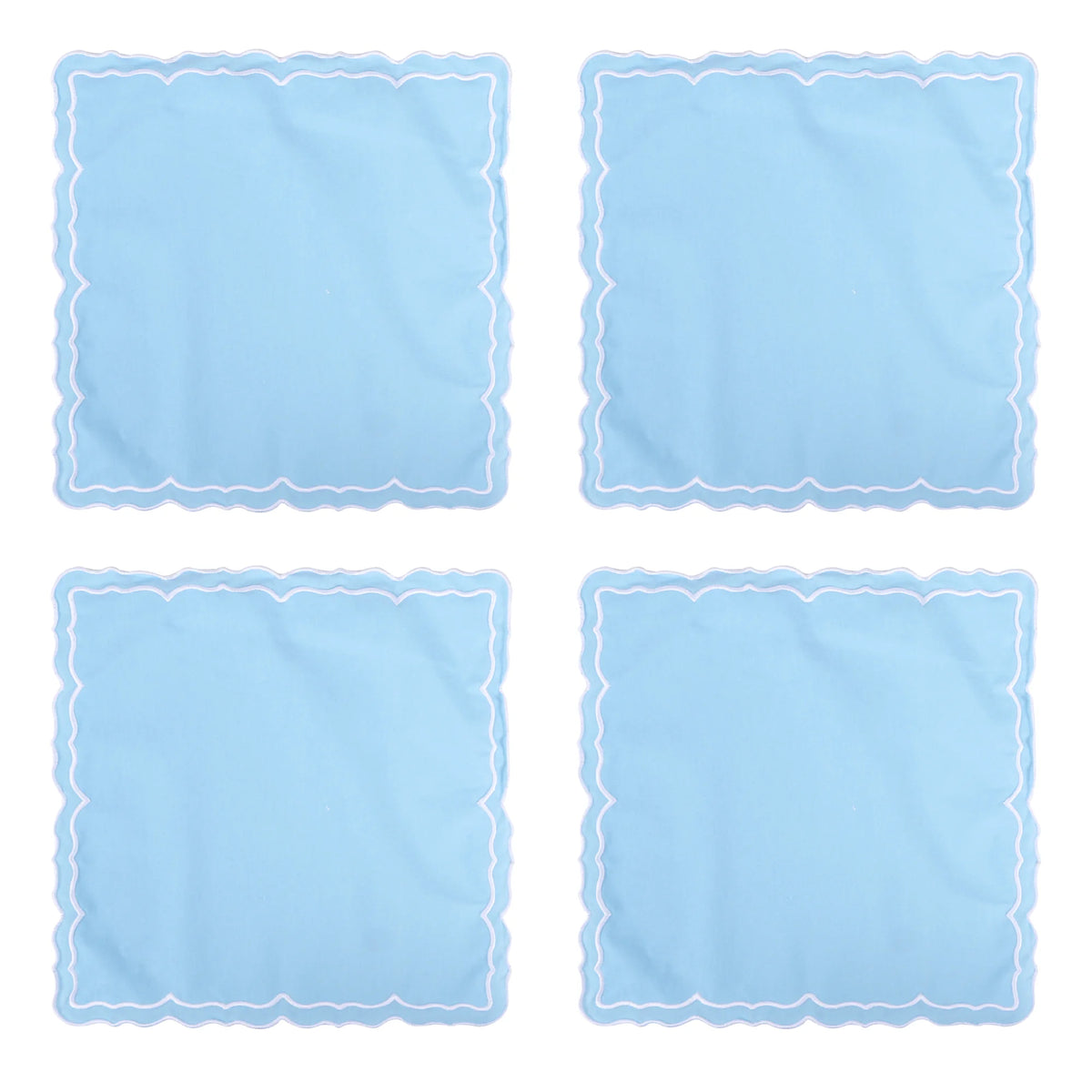serviettes table coton bordure brodée décoration Noël mariage table repas maison