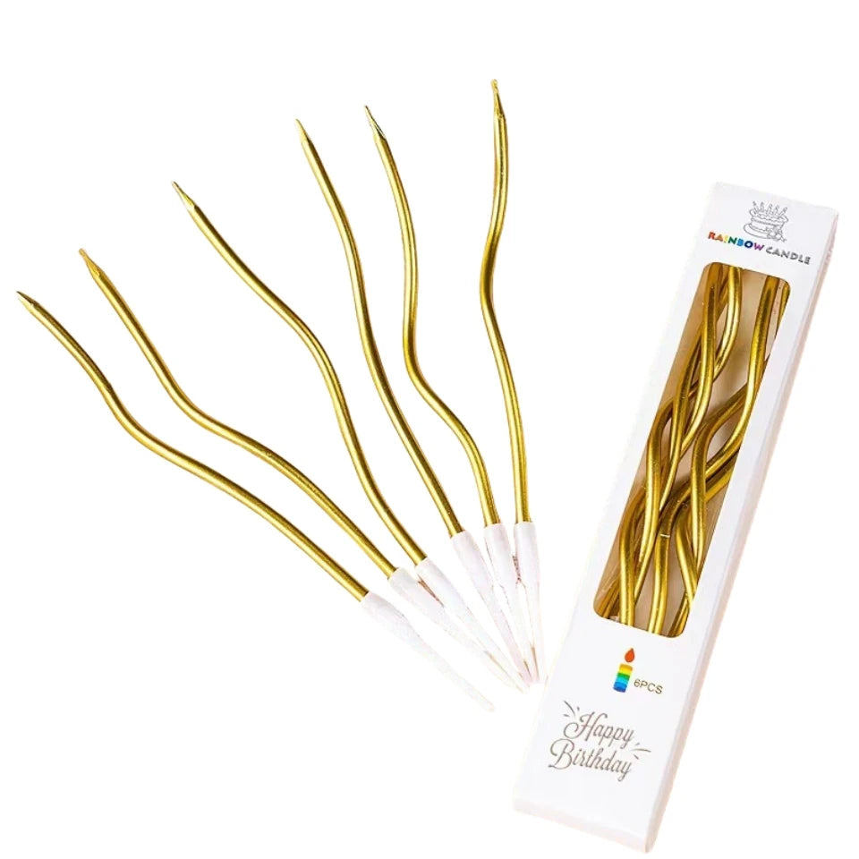 bougies flexibles bougie d'art beeswax flamme colorée violet doré rose vert blanc rayures ondulées