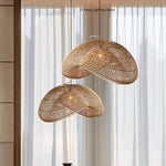 suspension lumineuse tressée rotin naturelle moderne rustique chaînes ampoules natural beige