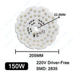 plaque led 200w 150w 100w blanc moderne aluminium driver free