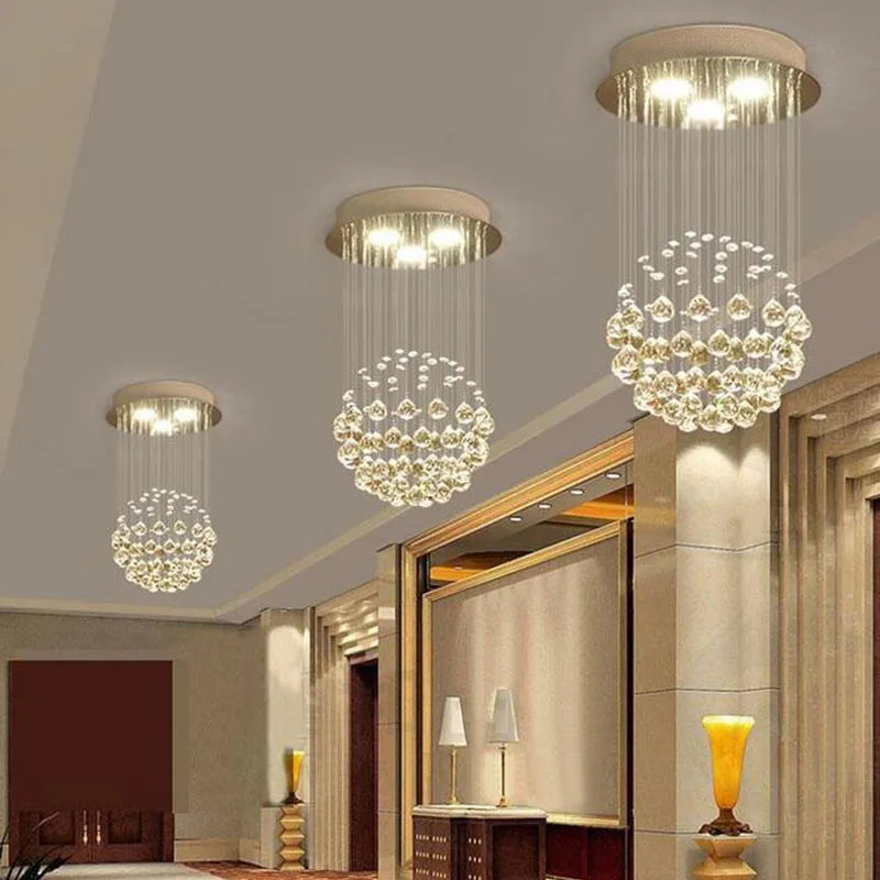 suspension lumineuse moderne élégante cristal filaments dorés salle bain lumière blanche froide 249 2000