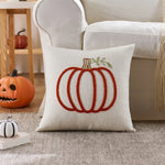 housse coussin halloween fantôme citrouille araignée orange décoration maison canapé chaise voiture polyester jacquard