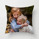coussin carré imprimé photo moderne blanc décoratif lit mariage voiture chaise sofa tat polyester