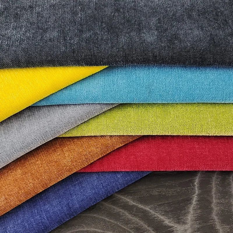 tissu polyester uni moderne vert orange bleu gris marron rouge jaune 148x100cm