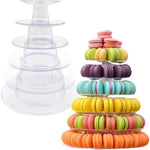 présentoir macarons cupcakes gâteaux tour niveaux plastique transparent décoration mariage anniversaire festive