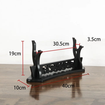 support étagère sabres bois sculpté motifs floraux moderne vis fixations noir