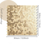 carreaux hexagonaux métal brossé adhésifs modernes gris bronze cuivre doré salle bain chambre