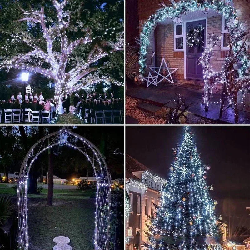ruban lumineux fil cuivre led vert blanc moderne 10m 20m 5m anniversaire noël mariage