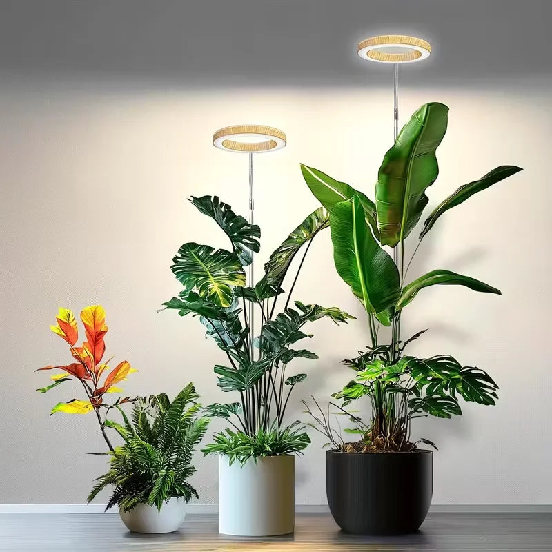lampe croissance led 72 diodes ajustable hauteurs 10 65 pouces moderne blanc doré