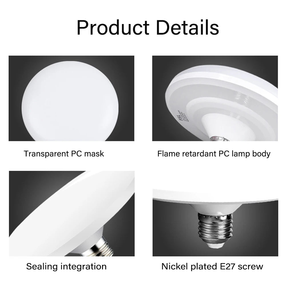 ampoule led ufo forme soucoupe volante 220v blanc froid 5500k 7000k e27 moderne