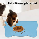tapis silicone anti déversement chat chien moderne bols animaux transparents grande taille
