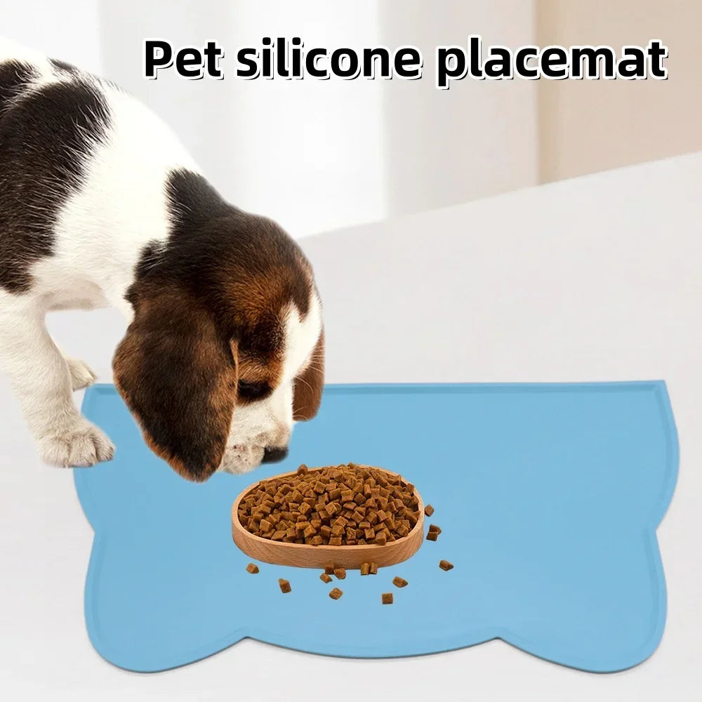 tapis silicone anti déversement chat chien moderne bols animaux transparents grande taille