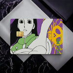 étuis cartes crédit hunter hunter papier adhésif bleu noir violet moderne graphique