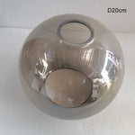 suspension boule verre moderne transparent ambre gris cognac diverse tailles
