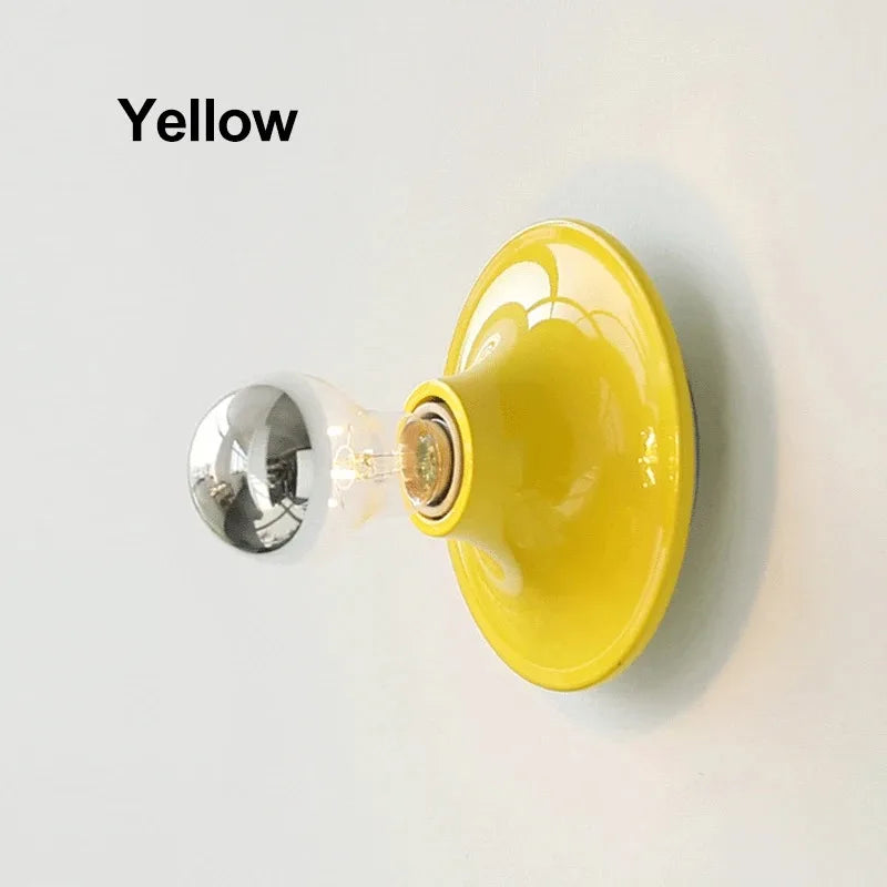 lampe murale moderne jaune rouge dorée minimaliste filament apparent fixée muralisée