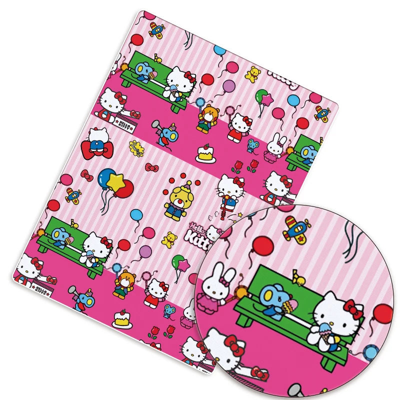 étiquettes autocollantes hello kitty noir rose bleu gris adhésif motifs accessoires chapeaux ballons