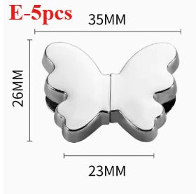 boutons magnétiques détachables argenté cœur moderne adhésif rideaux pièces 17mm maison