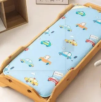 matelas bébé 120x60cm double faces motifs animaux doux rose blanc bleuclair