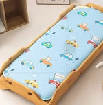 matelas bébé 120x60cm double faces motifs animaux doux rose blanc bleuclair