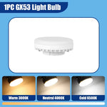 spot lumineux led étanche gx53 éclairage chambre salon cuisine blanc noir moderne