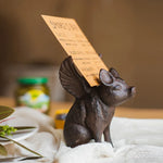 décoration rétro figurine cochon ailé poulpe marron bronze support téléphone portable rustique