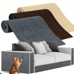 tapis chat anti griffes adhésif tranchable protège canapé gris moderne 40x300cm