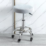housse coussin tabouret rond velours beige moderne fixation protection siège fauteuil salon