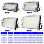 projecteur led 110v 220v 50w 100w 150w 200w ip65 moderne noir blanc