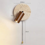 lampe murale moderne minimaliste marron beige texture marbrée fixée cordon interrupteur chambre coucher étude