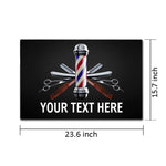 tapis sol antidérapant caoutchouc motif coiffeur ciseaux peignes noir moderneintérieurextérieur