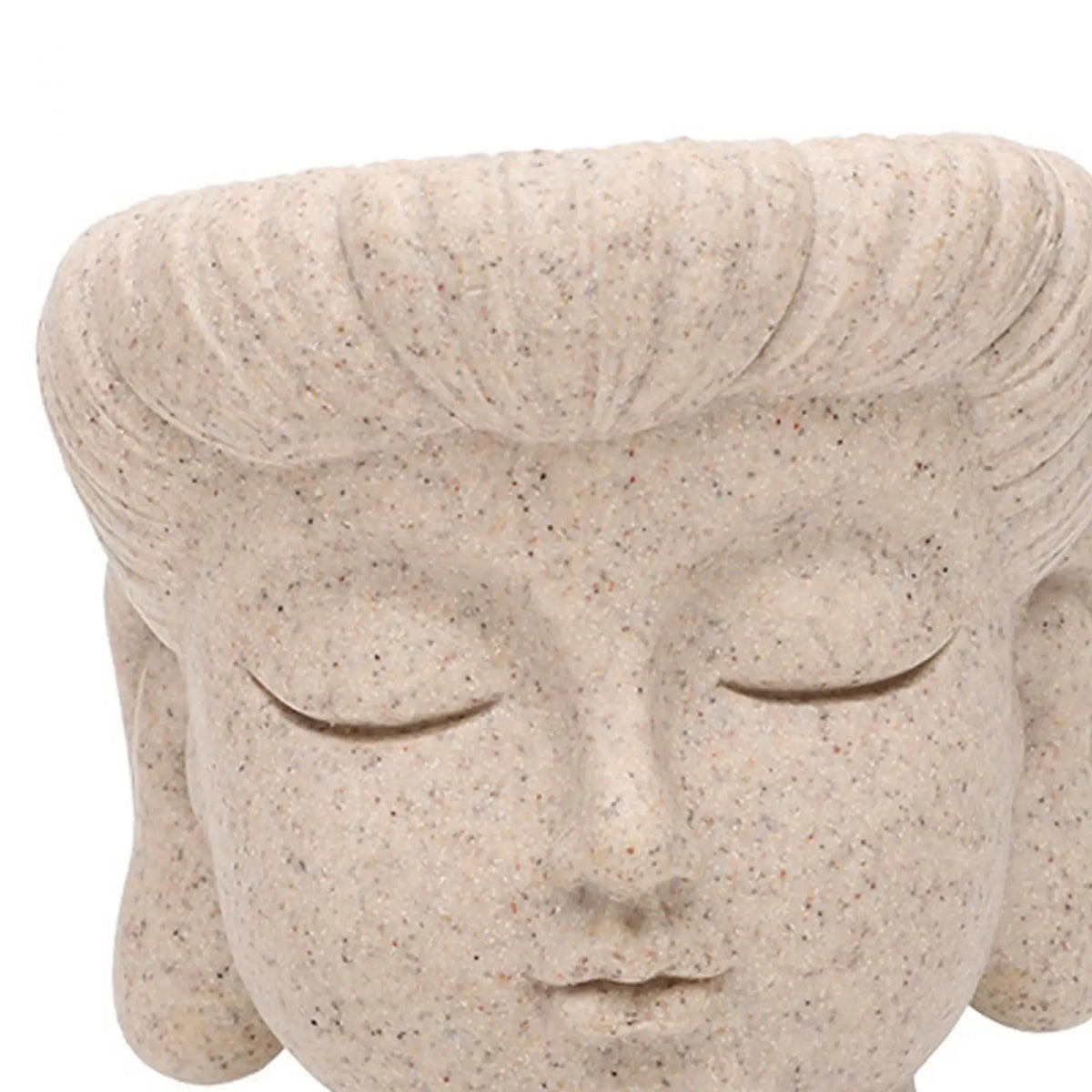 pot fleur résine tête bouddha moderne cache pot intérieur extérieur drainage ornement zen jardin