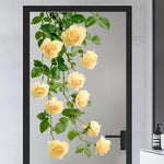 sticker decoratif fleurs papillons rouge rose violet bleu adhesif mur fenetre art floral