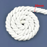 corde coton tressée 5m blanche haute résistance finition enduite rustique franges