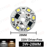 plaque led circulaire 24w blanc 6000k 3000k moderne diodes smd ac220v